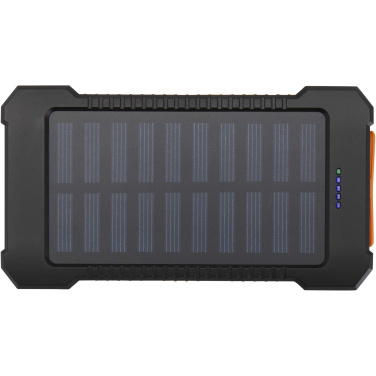 Logotrade promotional products photo of: Altair 5000 mAh 10W recycled plastic rugged solar power bank with built-in torch