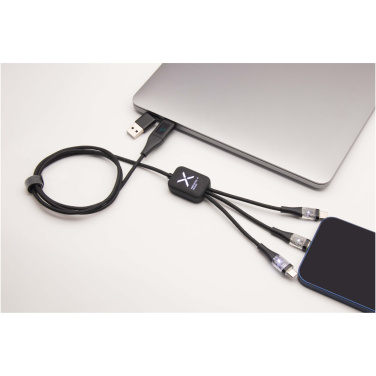 Logo trade promotional items picture of: SCX.design C51 60W 5-in-1 rPET fast charging cable with display