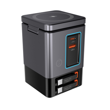 Logo trade corporate gifts image of: Urban Vitamin Sacramento 105W GAN charger+retractable cables