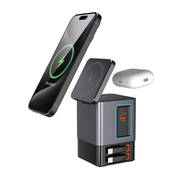 Logotrade promotional merchandise image of: Urban Vitamin Sacramento 105W GAN charger+retractable cables