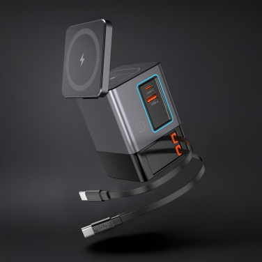 Logo trade business gifts image of: Urban Vitamin Sacramento 105W GAN charger+retractable cables