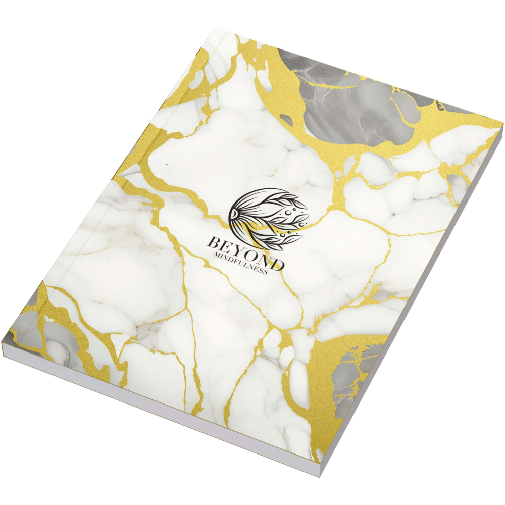 Logo trade corporate gifts image of: Novella Austen A5 metallic soft cover notebook - 100 sheets