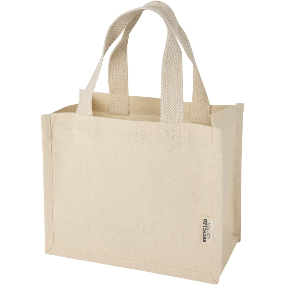 Logotrade business gift image of: Odessa 220 g/m² GRS recycled cotton mini gusset tote bag 9L