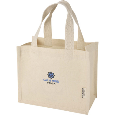 Logo trade advertising products image of: Odessa 220 g/m² GRS recycled cotton mini gusset tote bag 9L