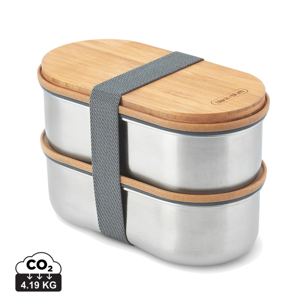 Logo trade business gift photo of: Black+Blum Stainless Steel Double Bento Box