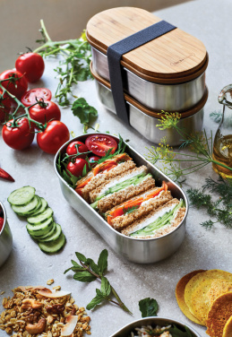 Logo trade corporate gifts picture of: Black+Blum Stainless Steel Double Bento Box