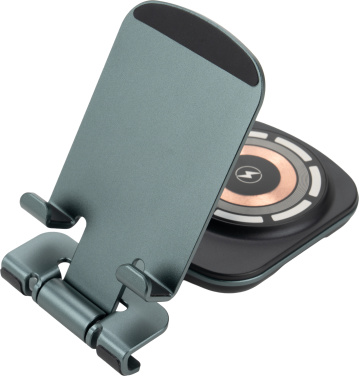 Logotrade business gift image of: Phone holder with wireless charger