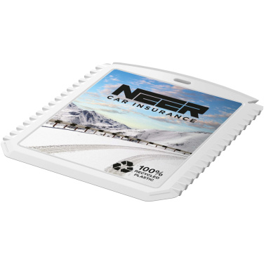 Logo trade advertising product photo of: Thrym rectangular recycled plastic ice scraper