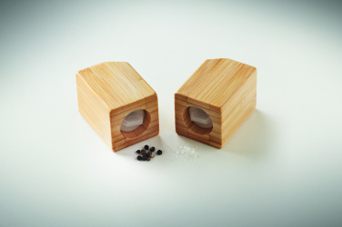 Logo trade advertising product photo of: Bamboo salt & pepper set