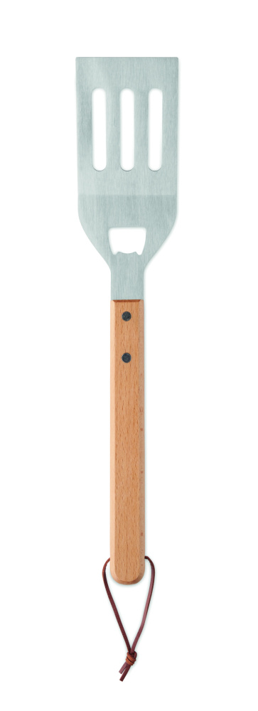 Logo trade promotional merchandise photo of: BBQ spatula in beechwood
