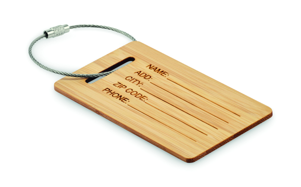 Logotrade corporate gift picture of: Bamboo luggage tag