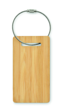 Logo trade corporate gift photo of: Bamboo luggage tag
