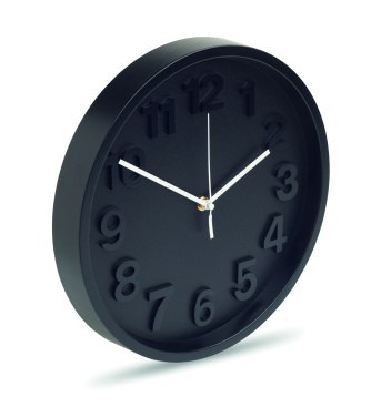 Logo trade promotional giveaways image of: Wall clock in PP