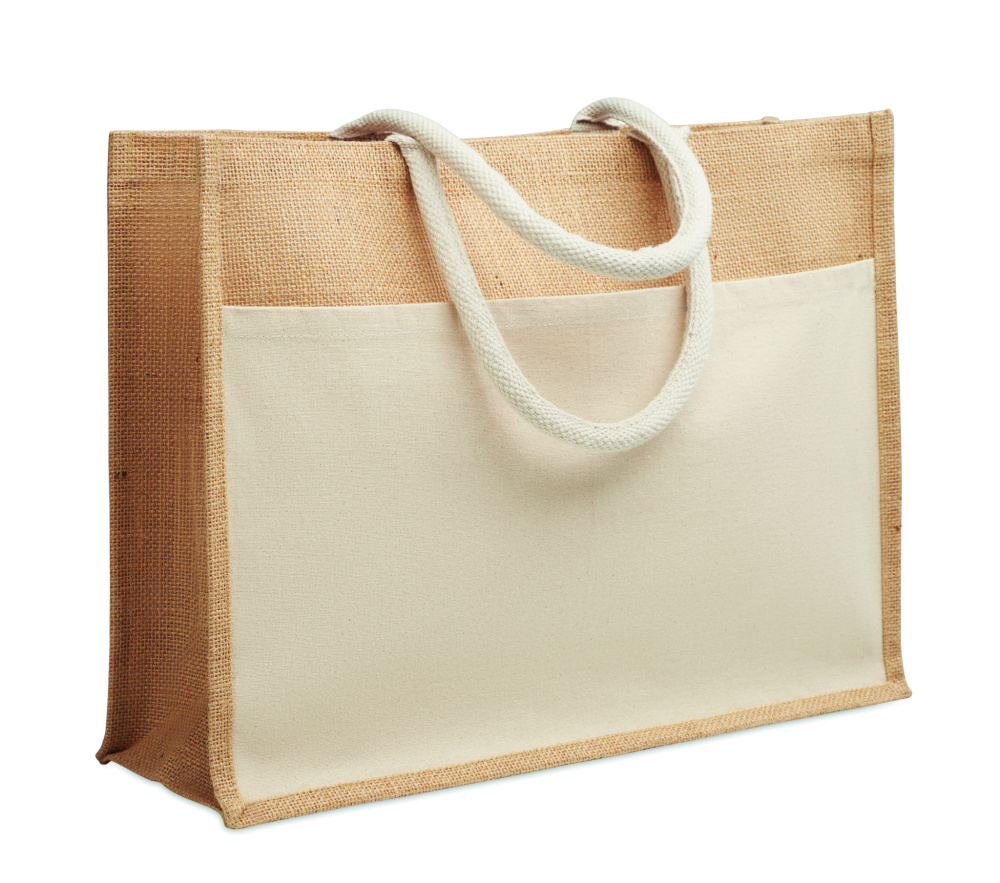 Logo trade promotional item photo of: Jute shopping bag