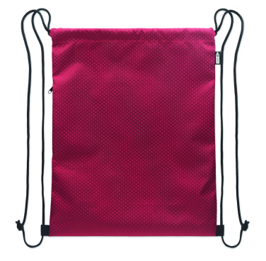 Logo trade corporate gifts image of: Drawstring bag in 420D RPET