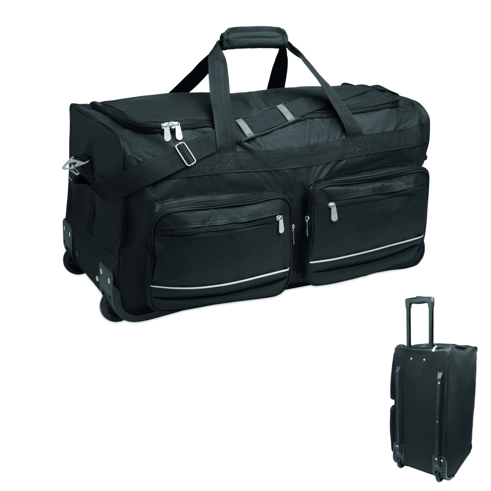 Logotrade promotional item image of: Duffle bag trolley 600D RPET