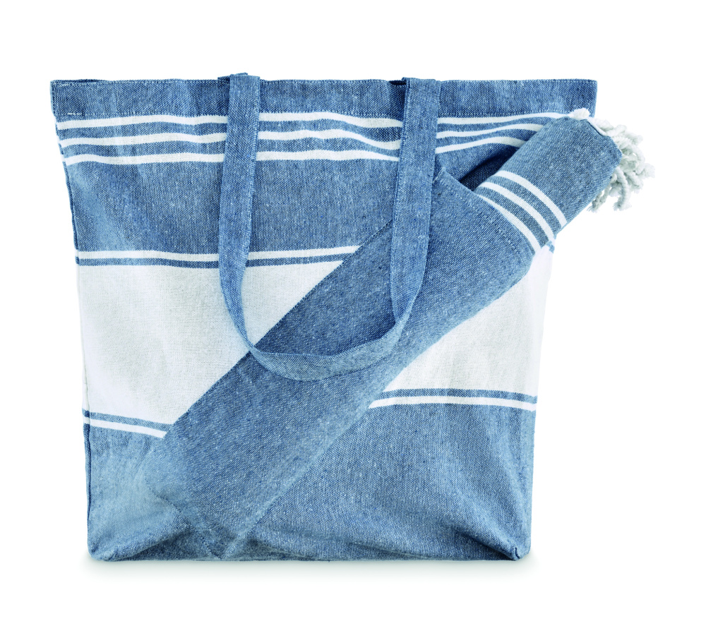 Logo trade promotional item photo of: Beach bag with hammam towel