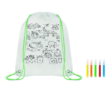 Logotrade promotional product picture of: Non woven kids bag with pens