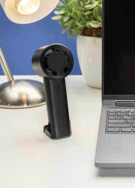 Logo trade business gift photo of: Twist RCS recycled plastic re-chargeable portable fan