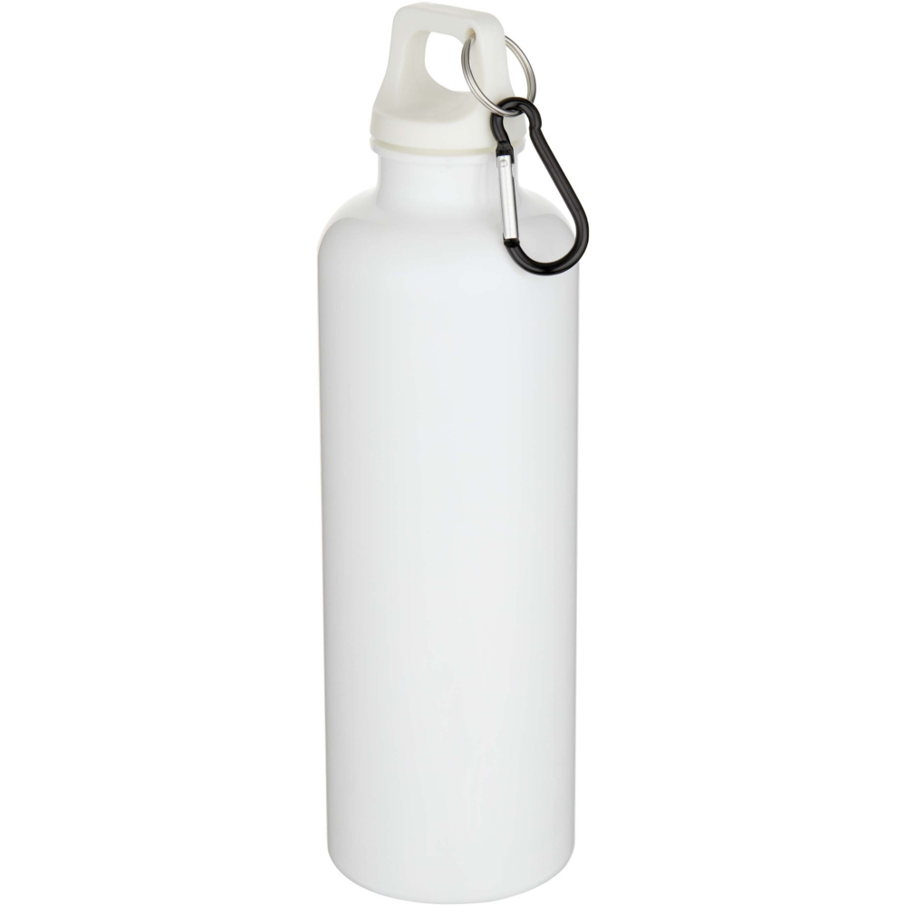 Logotrade promotional merchandise image of: Oregon 750 ml solid colour RCS recycled plastic water bottle with carabiner