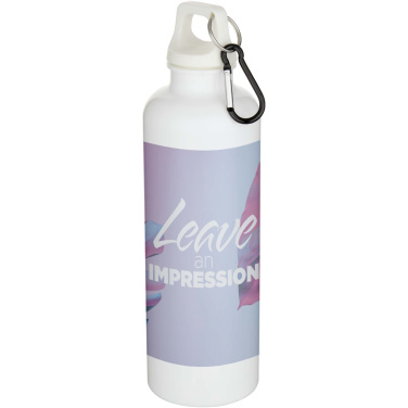 Logotrade promotional item picture of: Oregon 750 ml solid colour RCS recycled plastic water bottle with carabiner