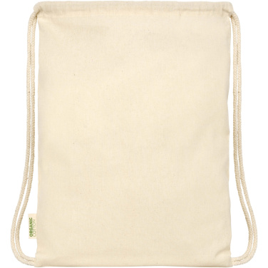 Logotrade promotional merchandise image of: Odisha 100 g/m² OCS organic drawstring bag 5L
