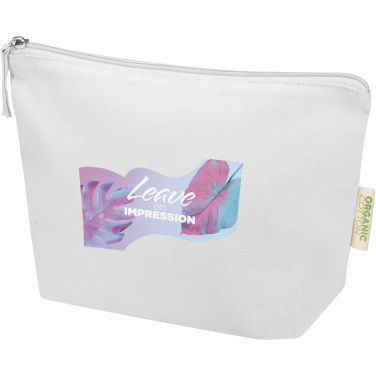 Logo trade promotional merchandise photo of: Odisha 180 g/m² OCS organic toiletry bag 1L