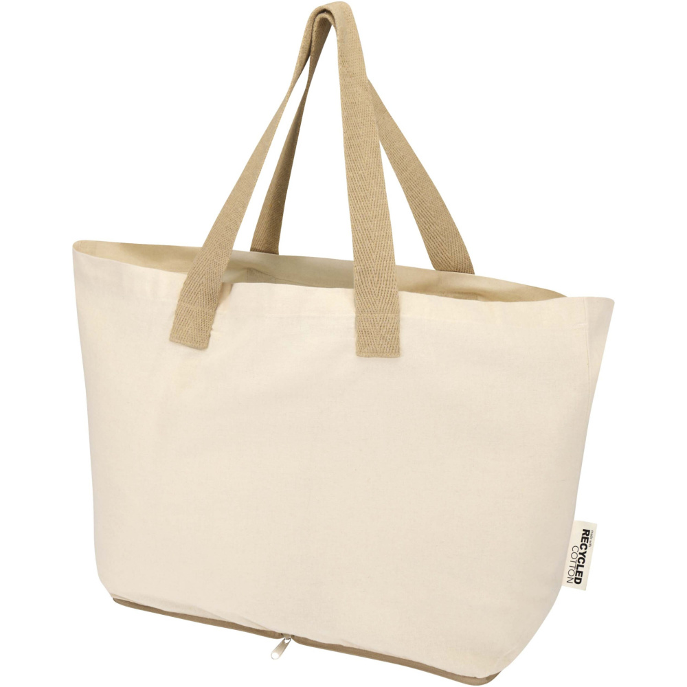 Logotrade corporate gift image of: Sierra 140 g/m² GRS recycled foldable cotton tote bag 7L