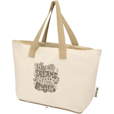 Logotrade advertising products photo of: Sierra 140 g/m² GRS recycled foldable cotton tote bag 7L