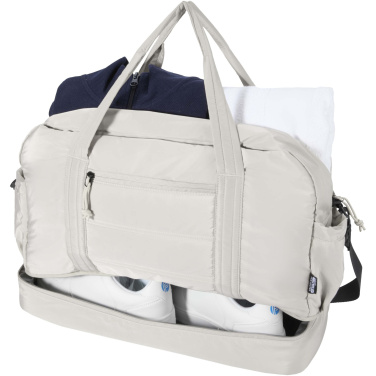 Logo trade promotional merchandise photo of: Puffer GRS recycled duffel bag with insulated bottom 30L 