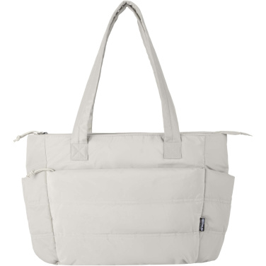 Logo trade business gift photo of: Puffer 15.6" GRS recycled laptop tote bag 18L 