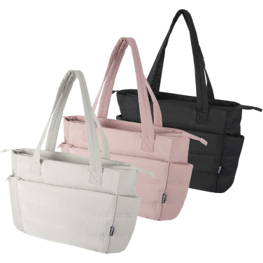 Logotrade advertising products photo of: Puffer 15.6" GRS recycled laptop tote bag 18L 
