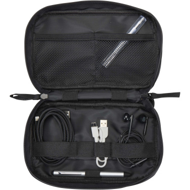 Logo trade promotional giveaways image of: Resi Plus GRS recycled tech pouch 1L