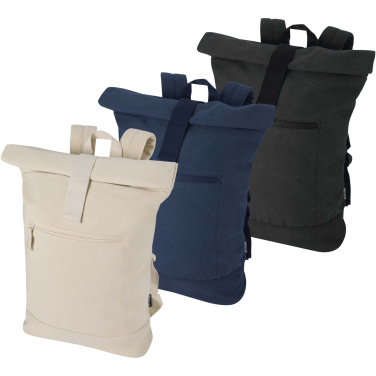 Logo trade promotional giveaways picture of: Recanvas 14” GRS recycled rolltop backpack 16L