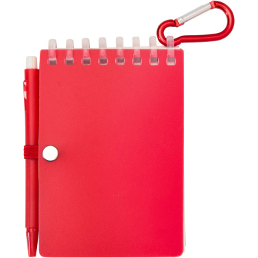 Logo trade business gift photo of: Lig Mini recycled outdoor soft cover notebook and ballpoint pen set (black ink)