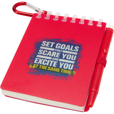 Logotrade promotional gift image of: Lig Mini recycled outdoor soft cover notebook and ballpoint pen set (black ink)