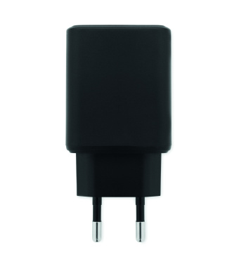 Logo trade promotional merchandise image of: EU 2-pole wall adapter/charger