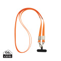 Nivo RCS recycled PET Crossbody lanyard, orange