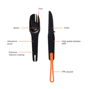 Logo trade promotional gifts picture of: Nordic Drift Trail 4 in 1 outdoor cutlery