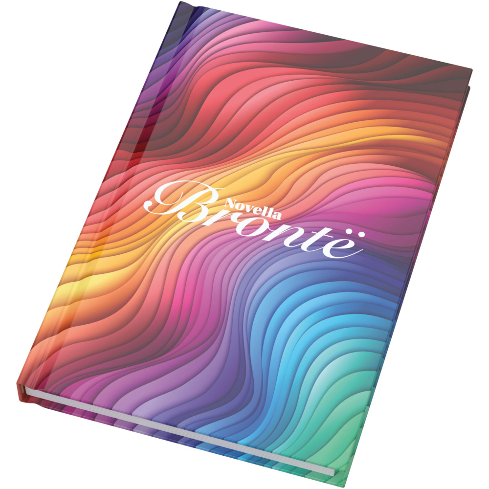 Logotrade promotional giveaway image of: Novella Brontë A5 glossy hard cover notebook - 100 sheets