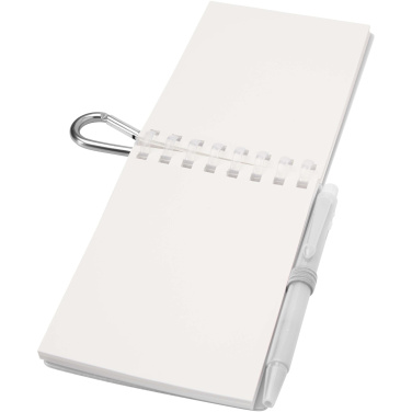 Logo trade corporate gifts image of: Lig Mini recycled outdoor soft cover notebook and ballpoint pen set (black ink)