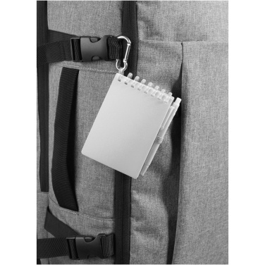 Logotrade promotional giveaway picture of: Lig Mini recycled outdoor soft cover notebook and ballpoint pen set (black ink)