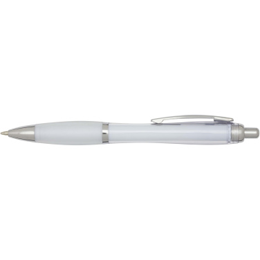 Logotrade promotional product image of: Nash RCS recycled plastic ballpoint pen with coloured barrel and grip (blue ink)