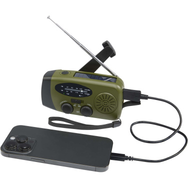 Logo trade promotional merchandise photo of: Avior RCS recycled plastic emergency radio