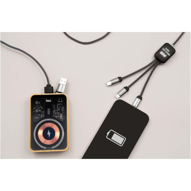 Logotrade promotional product picture of: SCX.design C33 60W Type-C charging cable with dual light-up logo 