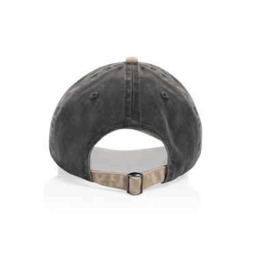 Logo trade promotional merchandise picture of: BEAU AWARE™ Washed 6 panel 270gsm cotton twill two tone cap