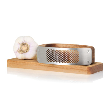 Logo trade promotional giveaways picture of: AdHoc RoccaAlio Garlic press with chopping board