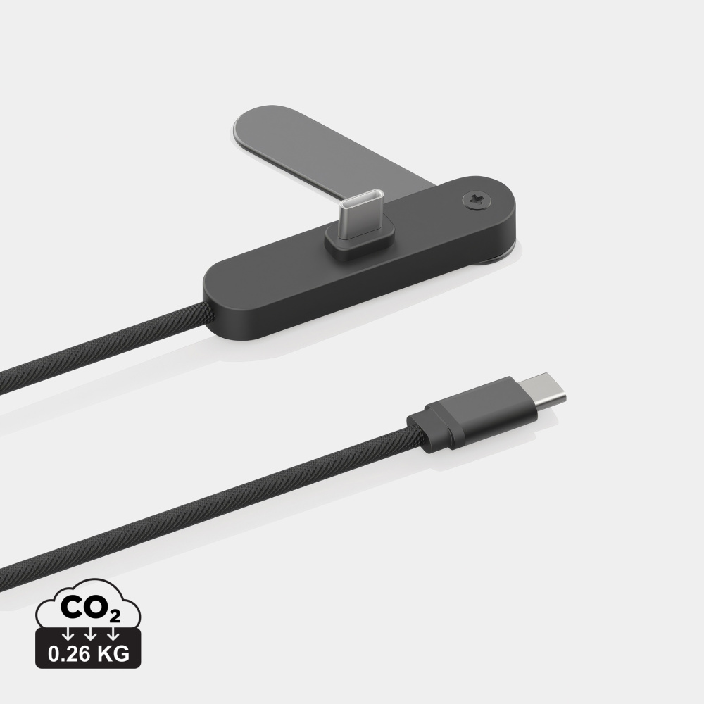 Logotrade promotional item image of: Aluvia RCS 65W PD Cable with adjustable phone stand