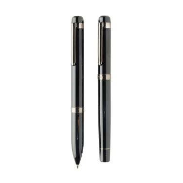 Logotrade promotional item picture of: Swiss peak OSLO recycled stainless steel deluxe pen set