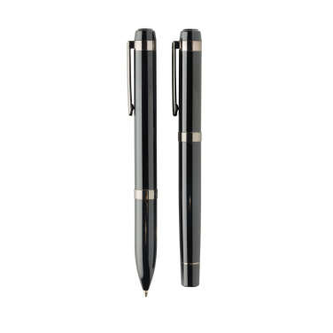 Logotrade promotional items photo of: Swiss peak OSLO recycled stainless steel deluxe pen set